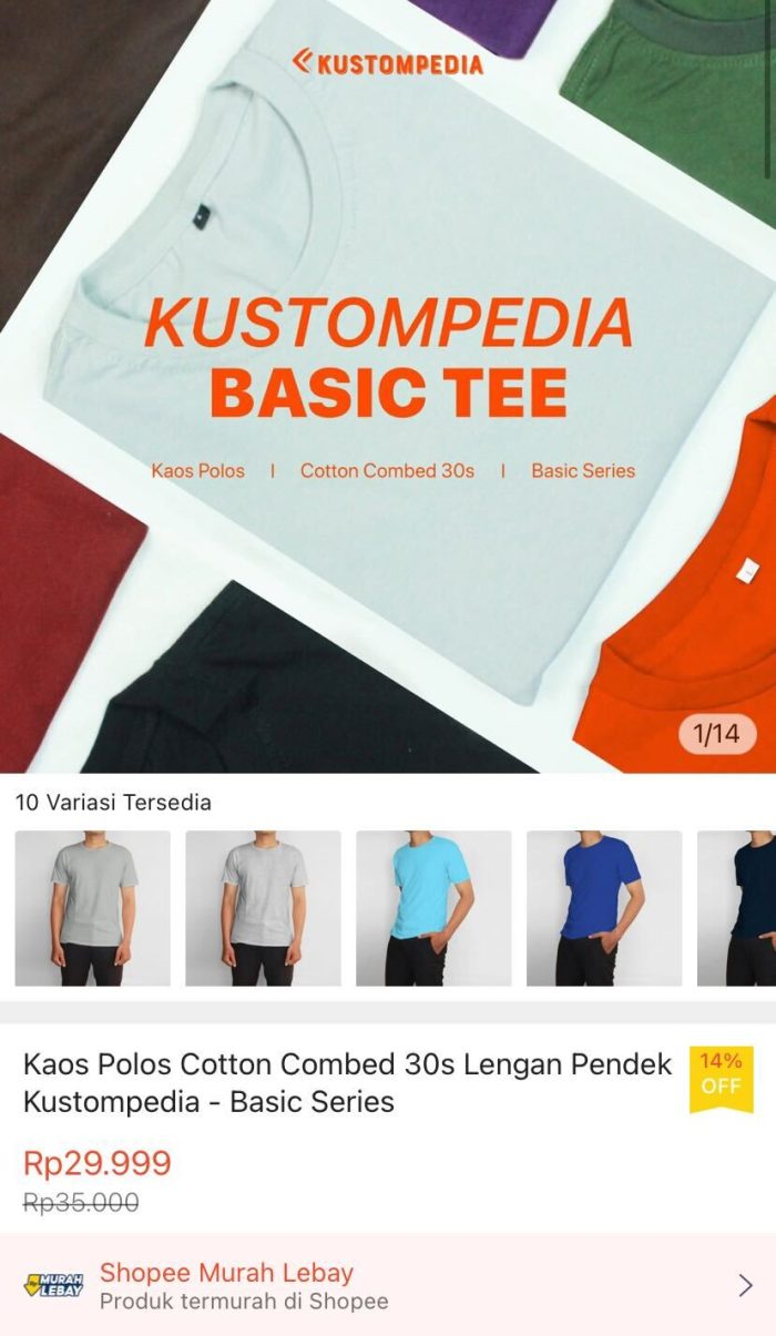 Rekomendasi Toko Kaos Polos Satuan di Pontianak - Kustompedia